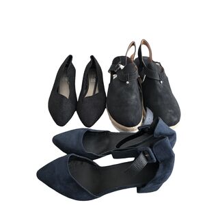 Women's coastal-style espadrille platform sandals, size 10, 3 pairs for $15